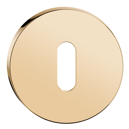 Rozeta okrągła SLIM na klucz mosiądz błyszczący