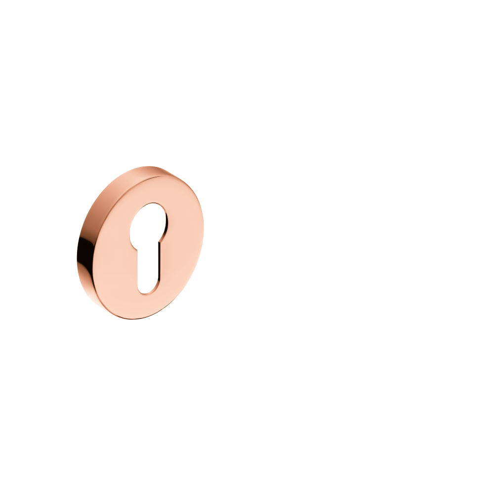 Rozeta okrągła na wkładkę miedź błyszcząca