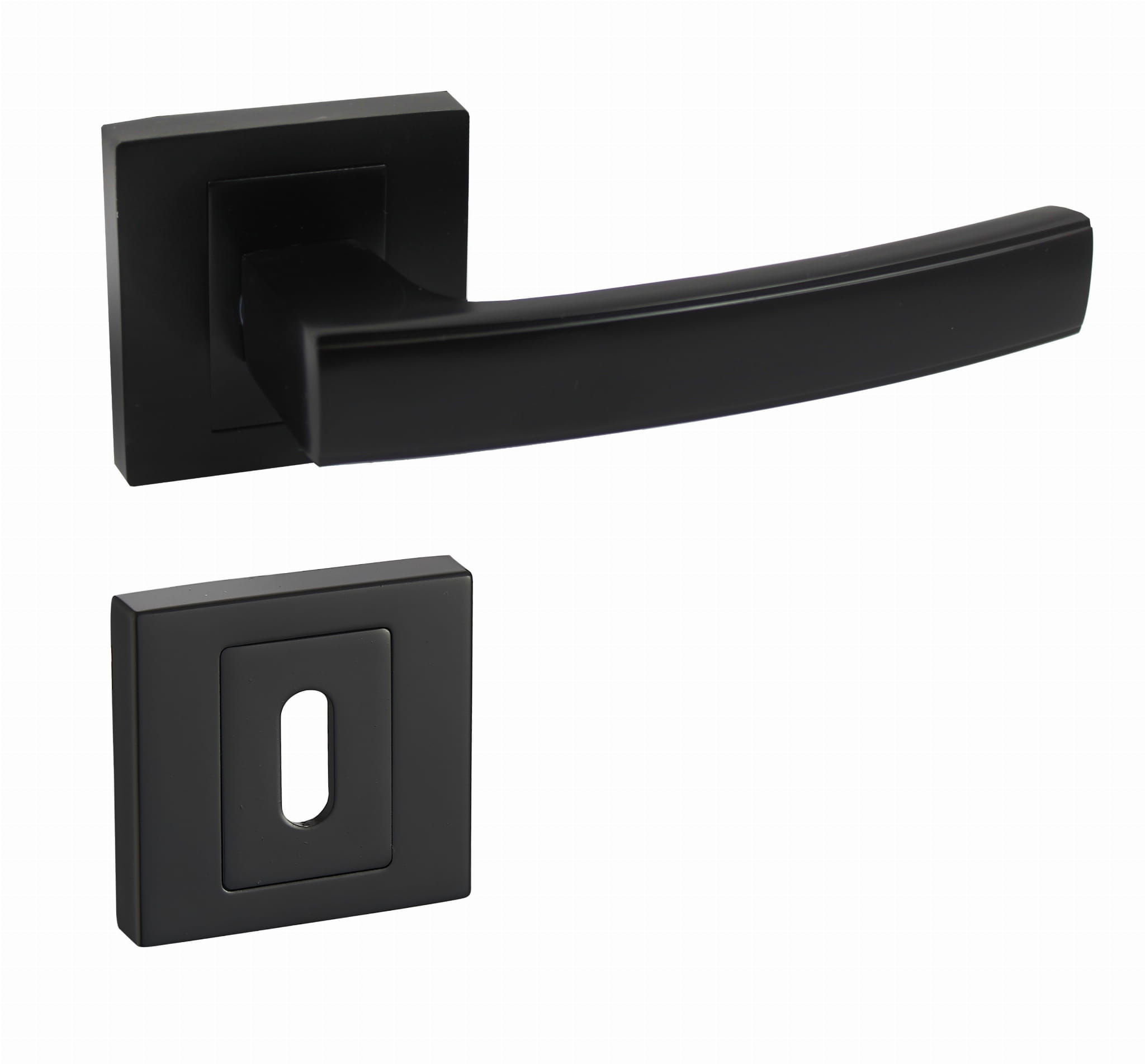 Klamka Hermes KHR B00 czarny szyld kwadratowy Infinity Line