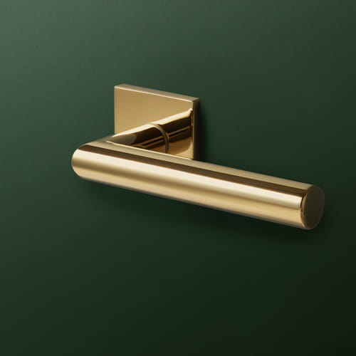 Klamka VINCI Q FIT złoty połysk PVD szyld kwadratowy VDS