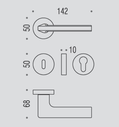 Klamka Colombo Gira VI - vintage szyld okrągły