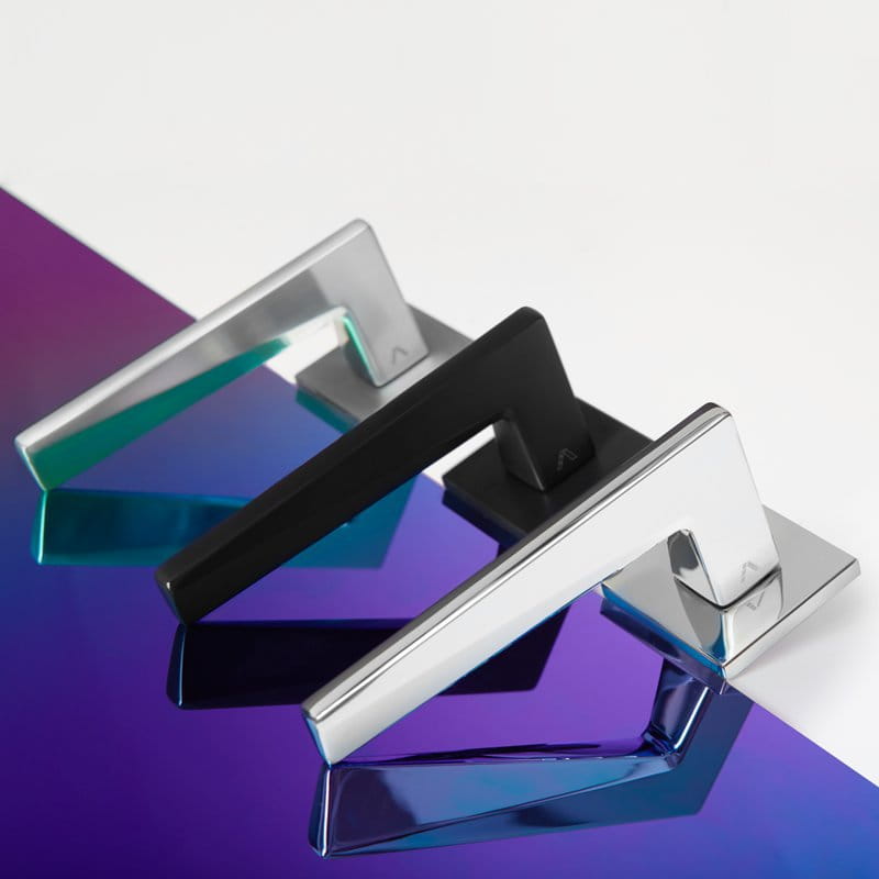 Klamka Lima FIT czarna szyld kwadratowy VDS