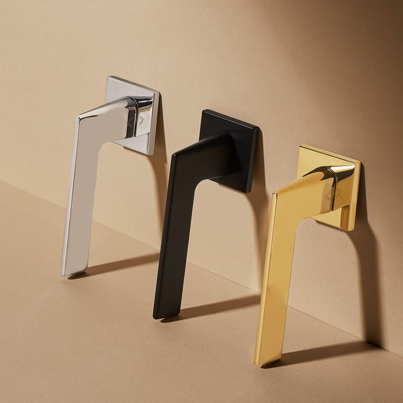 Klamka ICON Q FIT czarna szyld kwadratowy VDS