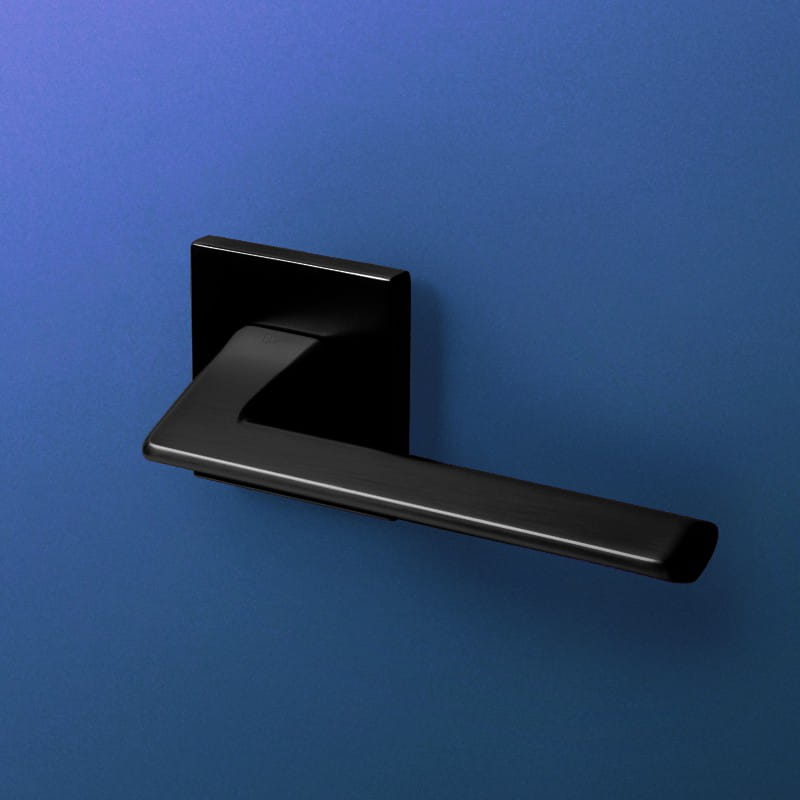 Klamka Ever Fit czarna szyld kwadratowy VDS