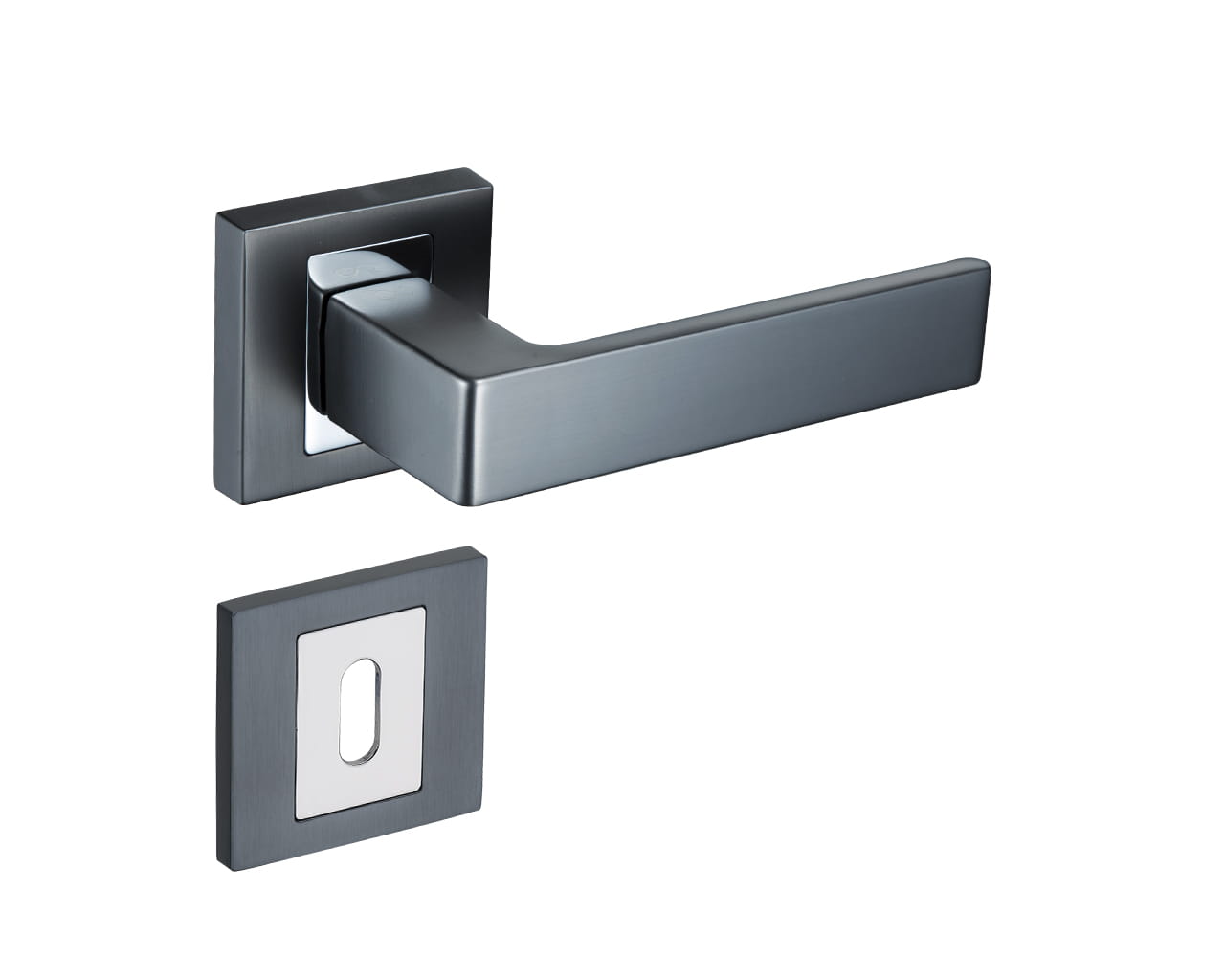 Klamka Apollo KAO M700 chrom mat szyld kwadratowy Infinity Line