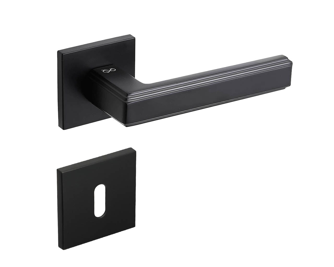 Klamka Florence KFL B00 rozeta kwadratowa czarna Infinity Line