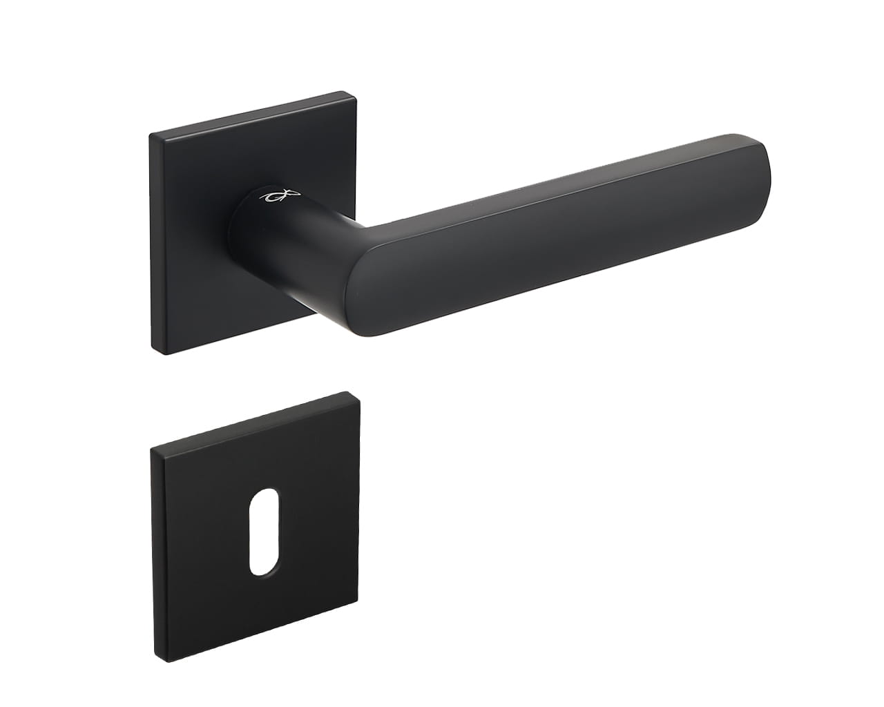 Klamka Torino Fit KTF B00 rozeta kwadratowa czarna Infinity Line