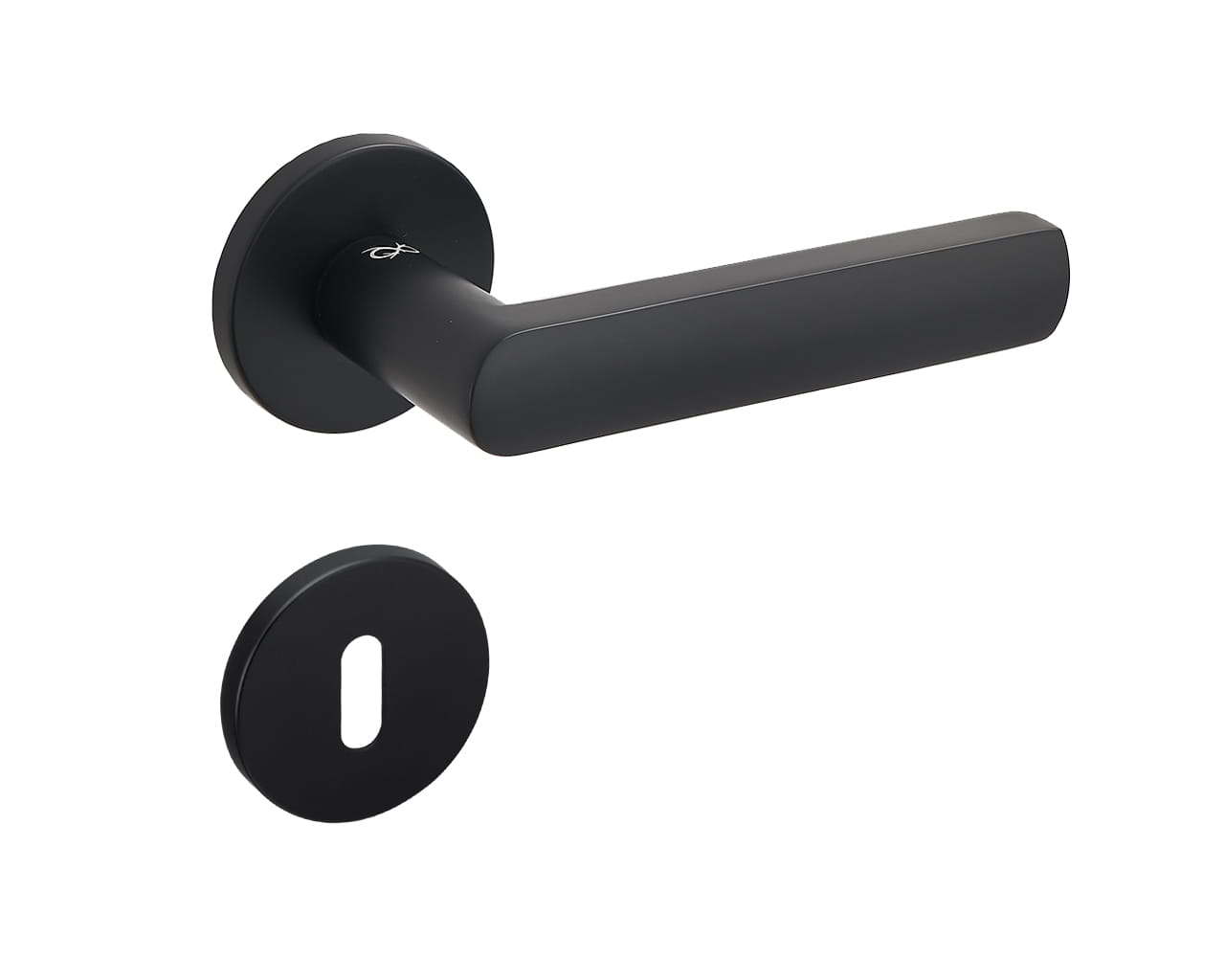 Klamka Torino Fit KTF O B00 rozeta okrągła czarna Infinity Line