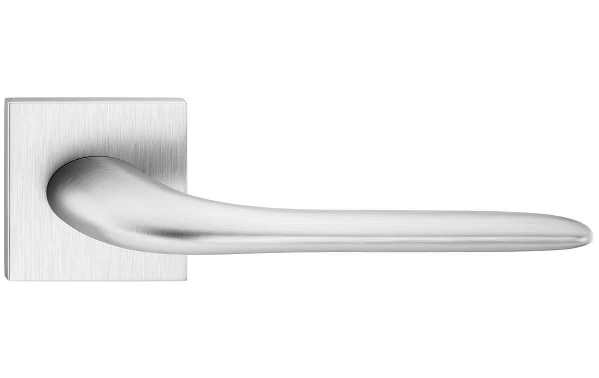 Klamka Moon Slim szyld płaski kwadratowy, chrom mat Corona