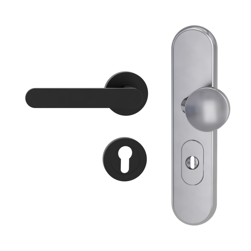 Gałko-klamka zewnętrzna COMBI_AVUS z zabezpieczeniem grafitowo czarny Griffwerk