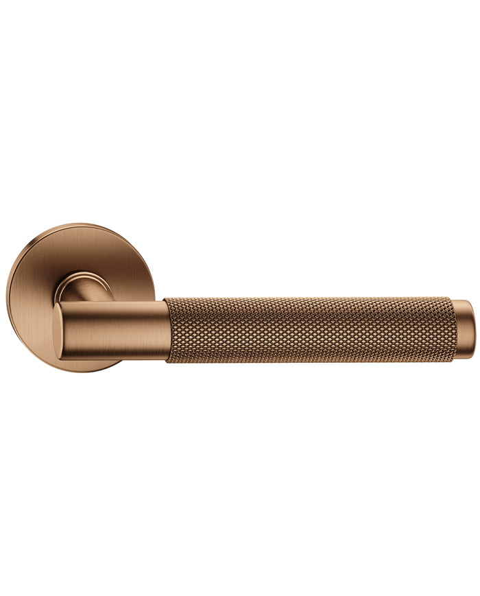 Klamka Time szyld płaski okrągły, brąz matowy Corona