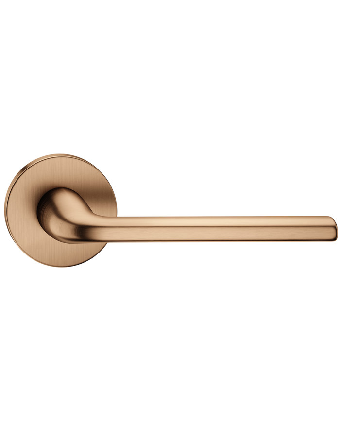 Klamka Scandi Slim szyld płaski okrągły, brąz matowy Corona