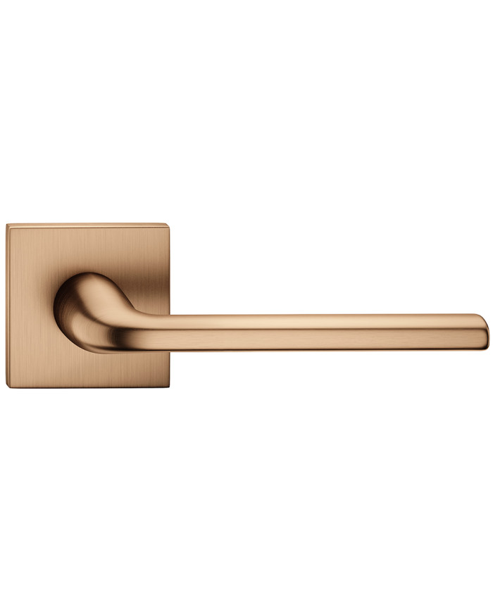 Klamka Scandi Slim szyld płaski kwadratowy, brąz matowy Corona