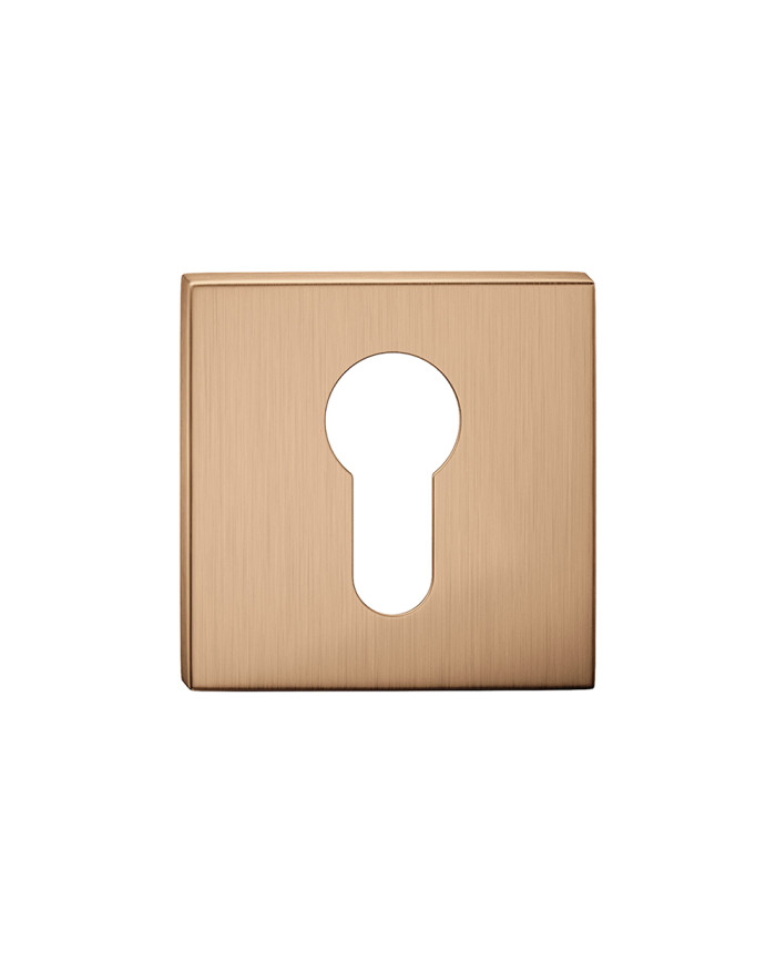 Rozeta kwadratowa SLIM na wkładkę brąz matowy