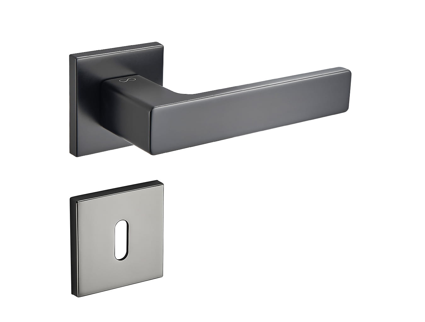Klamka Cavo FIT KVO BN00 szyld kwadratowy gun-metal Infinity Line z rozetą na klucz