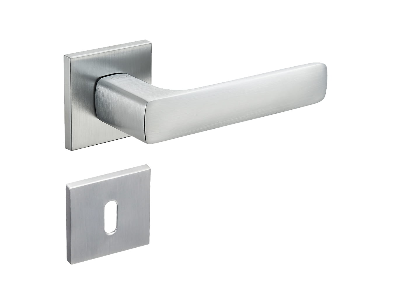 Klamka Asti KSI M700 rozeta kwadratowa chrom mat Infinity Line z rozetą na klucz