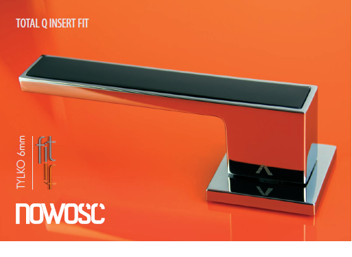 Klamka Total Q Insert FIT chrom/czarny szyld kwadratowy VDS