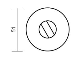 Rozeta okrągła R68 chrom-satyna WC