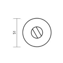 Rozeta okrągła R68F biała WC