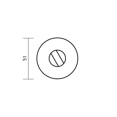 Rozeta okrągła R68 biała WC