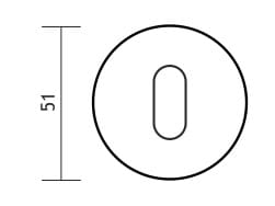 Rozeta okrągła R68 chrom-satyna klucz